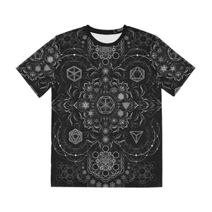 "Elements Sacred Geometry" - V1 Black AOP Crew - Yantrat Design
