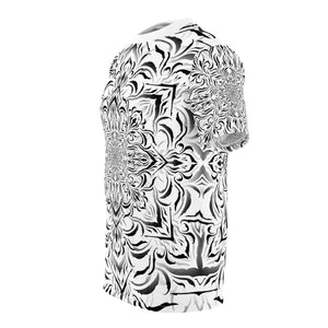 Tibetan Ornament White AOP Crew - Yantrat Design