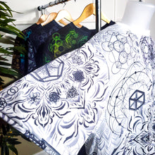 Load image into Gallery viewer, &quot;Elements Sacred Geometry&quot; V2 White AOP Crew - Yantrat Design
