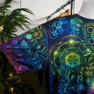 "Elements Sacred Geometry" V3 Rainbow AOP Crew - Yantrat Design