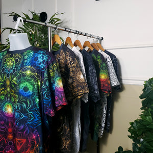 "Elements Sacred Geometry" V3 Rainbow AOP Crew - Yantrat Design
