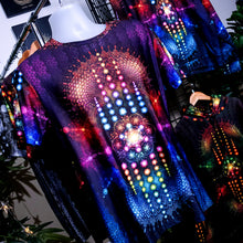 Load image into Gallery viewer, Sacred Geometry  Rainbow Sublimation AOP Crew - Yantrat Design