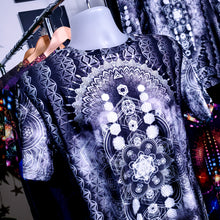 Load image into Gallery viewer, Sacred Geometry  Grey/ White Sublimation AOP Crew - Yantrat Design