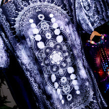 Load image into Gallery viewer, Sacred Geometry  Grey/ White Sublimation AOP Crew - Yantrat Design