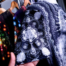 Load image into Gallery viewer, Sacred Geometry  Grey/ White Sublimation AOP Crew - Yantrat Design
