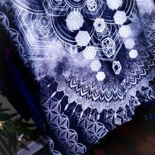 Load image into Gallery viewer, Sacred Geometry  Grey/ White Sublimation AOP Crew - Yantrat Design