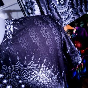 Sacred Geometry Black Sublimation AOP Crew - Yantrat Design