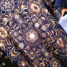 Load image into Gallery viewer, &quot;Elements Sacred Geometry&quot; V4 Gold AOP Crew - Yantrat Design