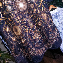 Load image into Gallery viewer, &quot;Elements Sacred Geometry&quot; V4 Gold AOP Crew - Yantrat Design