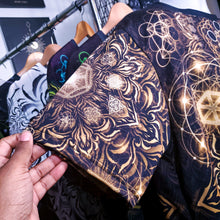 Load image into Gallery viewer, &quot;Elements Sacred Geometry&quot; V4 Gold AOP Crew - Yantrat Design