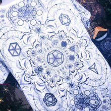 Load image into Gallery viewer, &quot;Elements Sacred Geometry&quot; V2 White AOP Crew - Yantrat Design