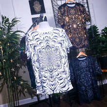 Load image into Gallery viewer, Tibetan Ornament White AOP Crew - Yantrat Design
