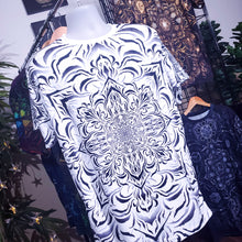 Load image into Gallery viewer, Tibetan Ornament White AOP Crew - Yantrat Design
