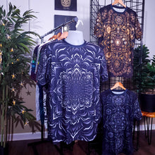 Load image into Gallery viewer, Tibetan Ornament Geometric V1 Black AOP Crew - Yantrat Design