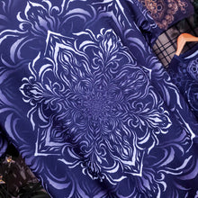 Load image into Gallery viewer, Tibetan Ornament Geometric V1 Black AOP Crew - Yantrat Design