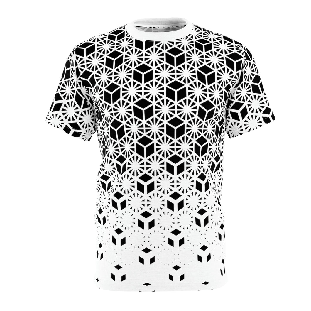 Geo Block AOP Crew Black & White
