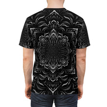 Load image into Gallery viewer, Tibetan Ornament Geometric V1 Black AOP Crew - Yantrat Design
