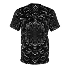 Load image into Gallery viewer, Tibetan Ornament Geometric V1 Black AOP Crew - Yantrat Design