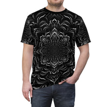 Load image into Gallery viewer, Tibetan Ornament Geometric V1 Black AOP Crew - Yantrat Design