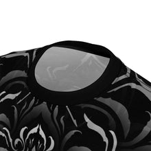 Load image into Gallery viewer, Tibetan Ornament Geometric V1 Black AOP Crew - Yantrat Design