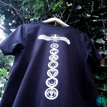 Load image into Gallery viewer, 7 Chakra Mandala T-Shirt Front/Back