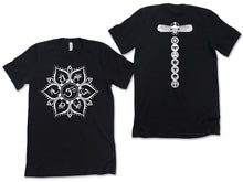 Load image into Gallery viewer, 7 Chakra Mandala T-Shirt Front/Back