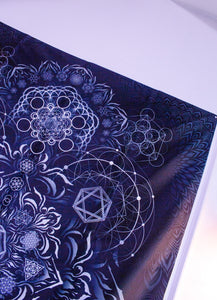Elements Black Digital Tapestry - Yantrart Design