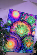 Load image into Gallery viewer, Chromatic Bloom UV Tapestry - Yantrart Design