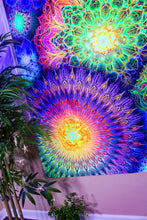 Load image into Gallery viewer, Chromatic Bloom UV Tapestry - Yantrart Design