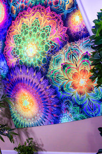 Chromatic Bloom UV Tapestry - Yantrart Design