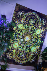 Elements Gold UV Tapestry - Yantrart Design