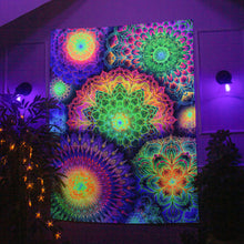 Load image into Gallery viewer, Chromatic Bloom UV Tapestry - Yantrart Design