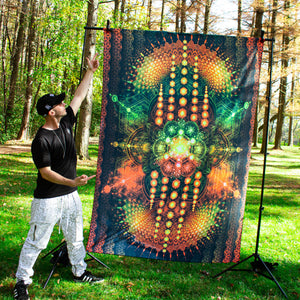 Psychedelic Sacred Geometry UV Tapestry
