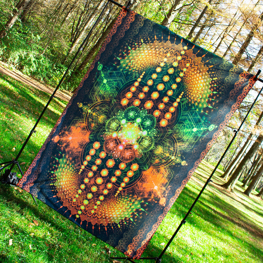 Psychedelic Sacred Geometry UV Tapestry