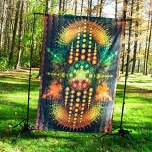 Load image into Gallery viewer, Psychedelic Sacred Geometry UV Tapestry
