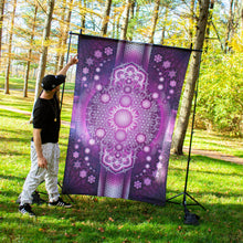 Load image into Gallery viewer, Psychedelic Mandala Purple UV Tapestry