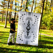Load image into Gallery viewer, Psychedelic Mandala White Digital Tapestry