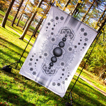 Load image into Gallery viewer, Psychedelic Mandala White Digital Tapestry