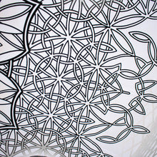 Load image into Gallery viewer, Psychedelic Mandala White Digital Tapestry