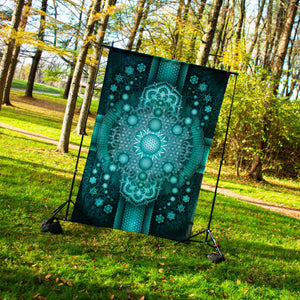 Psychedelic Mandala Green UV Tapestry