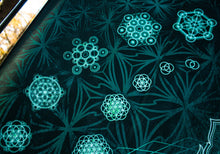 Load image into Gallery viewer, Psychedelic Mandala Green UV Tapestry