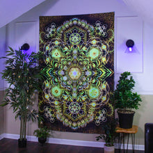 Load image into Gallery viewer, Elements Gold UV Tapestry - Yantrart Design