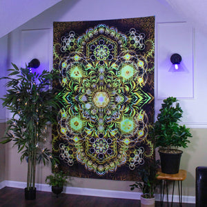 Elements Gold UV Tapestry - Yantrart Design