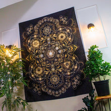 Load image into Gallery viewer, Elements Gold Digital Tapestry - Yantrart Design