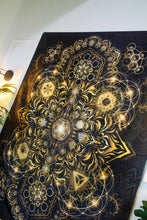 Load image into Gallery viewer, Elements Gold Digital Tapestry - Yantrart Design