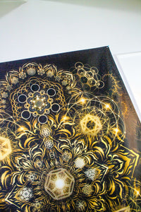 Elements Gold Digital Tapestry - Yantrart Design