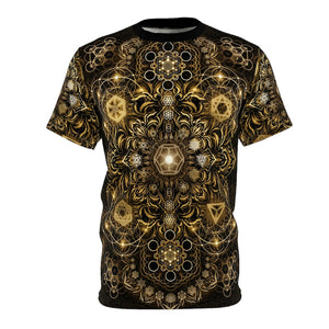 "Elements Sacred Geometry" V4 Gold AOP Crew - Yantrat Design