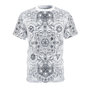 "Elements Sacred Geometry" V2 White AOP Crew - Yantrat Design