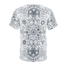 Load image into Gallery viewer, &quot;Elements Sacred Geometry&quot; V2 White AOP Crew - Yantrat Design