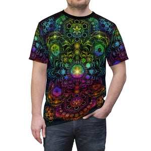 "Elements Sacred Geometry" V3 Rainbow AOP Crew - Yantrat Design